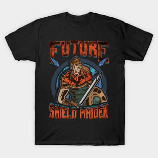 Female Viking Future Shield Maiden Warrior T-Shirt